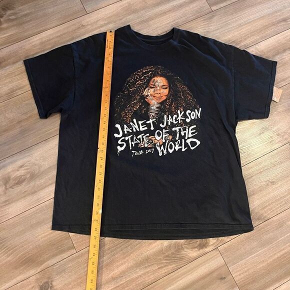 Janet-Jackson Black State-of-The-World Tour Merch 2017 Men XL Bin L-200 - Picture 4 of 5